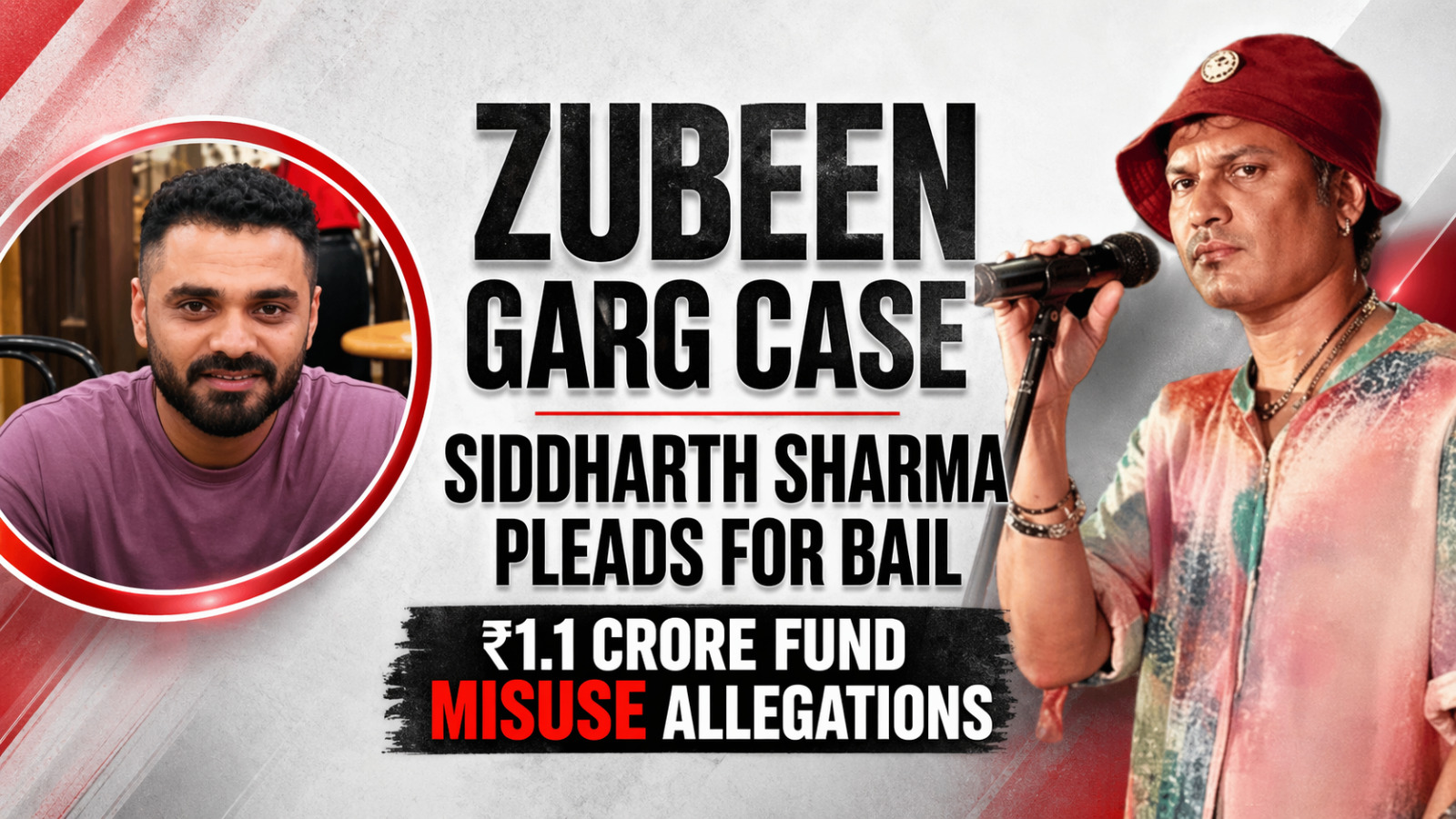 Zubeen Garg Case: Siddharth Sharma Pleads for Bail Amid ₹1.1 Crore Fund Misuse Allegations